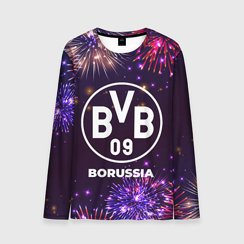 Мужской лонгслив Праздничный Borussia / 3D-принт – фото 1