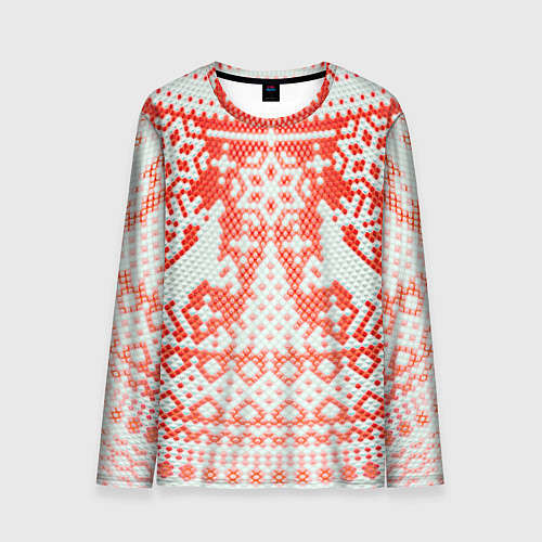 Мужской лонгслив Новогодняя шкура змеи / 3D-принт – фото 1