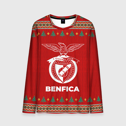 Мужской лонгслив Benfica new year / 3D-принт – фото 1