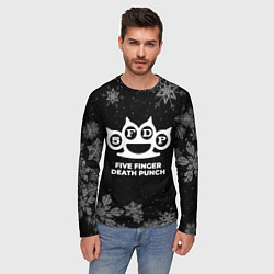Лонгслив мужской Снежный Five Finger Death Punch, цвет: 3D-принт — фото 2