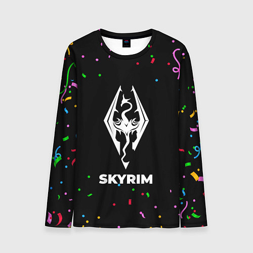 Мужской лонгслив Skyrim конфети / 3D-принт – фото 1