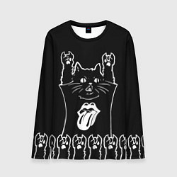 Лонгслив мужской Rolling Stones: cat rock, цвет: 3D-принт