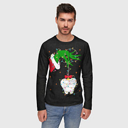 Лонгслив мужской Гринч похищает у зубной феи, цвет: 3D-принт — фото 2