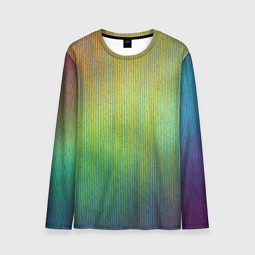 Мужской лонгслив Цветной металл с градиентом / 3D-принт – фото 1