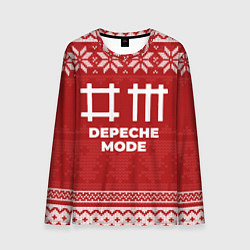 Мужской лонгслив Новогодний Depeche Mode