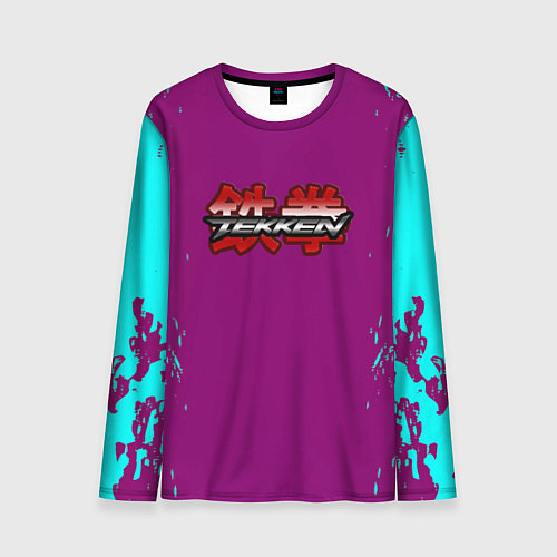 Мужской лонгслив Tekken краски неон / 3D-принт – фото 1