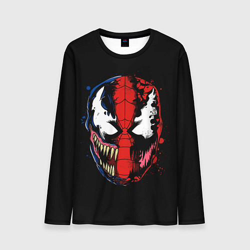 Мужской лонгслив Веном Карнаж и Человек паук / 3D-принт – фото 1