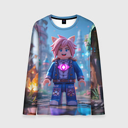 Мужской лонгслив Roblox pink hair