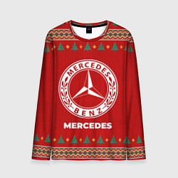 Лонгслив мужской Mercedes new year, цвет: 3D-принт