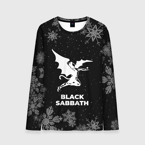 Мужской лонгслив Снежный Black Sabbath / 3D-принт – фото 1