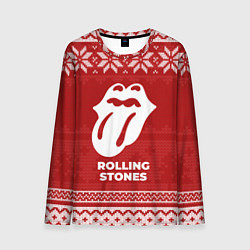 Мужской лонгслив Новогодний Rolling Stones