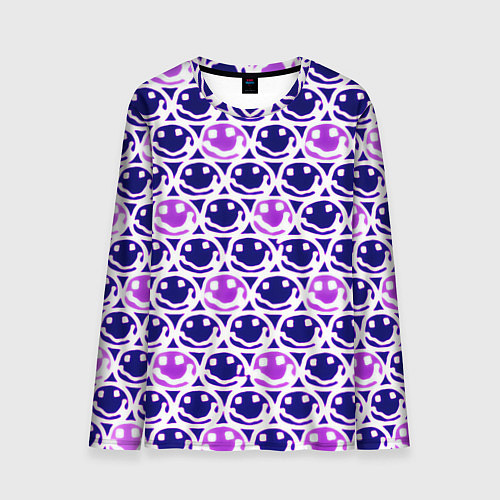 Мужской лонгслив Nirvana neon smile / 3D-принт – фото 1