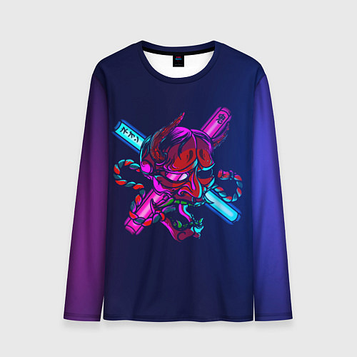Мужской лонгслив Демон они неоновый / 3D-принт – фото 1
