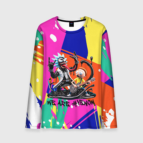 Мужской лонгслив Rick-Venom and Morty - rock group / 3D-принт – фото 1
