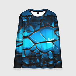 Мужской лонгслив Синяя текстура объемных плит