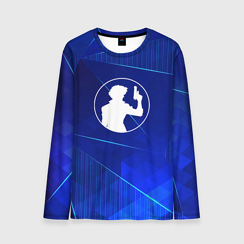 Мужской лонгслив Cowboy Bebop blue poly / 3D-принт – фото 1