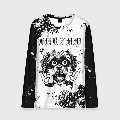 Мужской лонгслив Burzum - рок пес / 3D-принт – фото 1