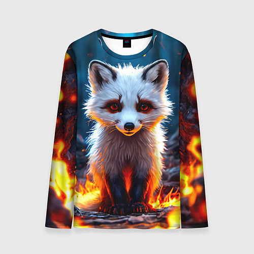 Мужской лонгслив Песец в огне / 3D-принт – фото 1