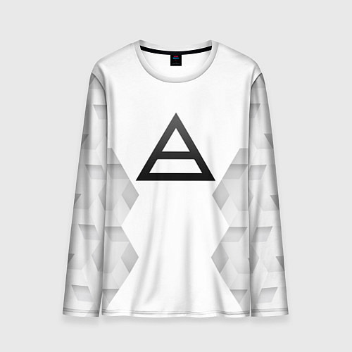 Мужской лонгслив Thirty Seconds to Mars white poly / 3D-принт – фото 1