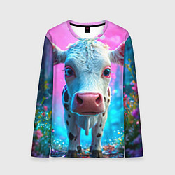 Мужской лонгслив Коровка в сказочном лесу