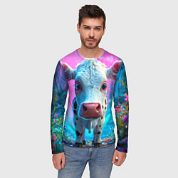 Лонгслив мужской Коровка в сказочном лесу, цвет: 3D-принт — фото 2