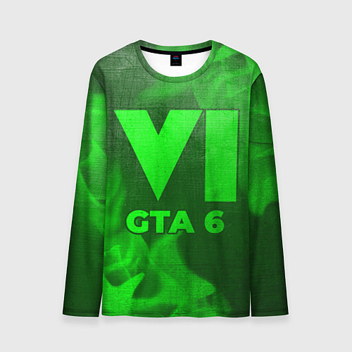 Мужской лонгслив GTA 6 - green gradient / 3D-принт – фото 1