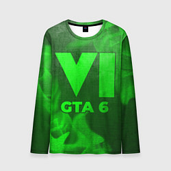 Мужской лонгслив GTA 6 - green gradient