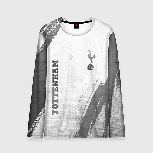 Мужской лонгслив Tottenham - white gradient вертикально / 3D-принт – фото 1