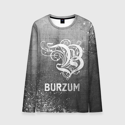 Мужской лонгслив Burzum - grey gradient / 3D-принт – фото 1