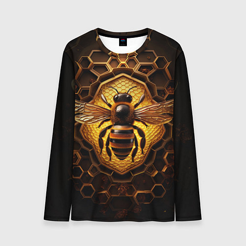 Мужской лонгслив Золотая пчела / 3D-принт – фото 1