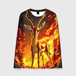 Лонгслив мужской Газель в огне, цвет: 3D-принт