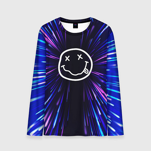 Мужской лонгслив Nirvana neon energy / 3D-принт – фото 1