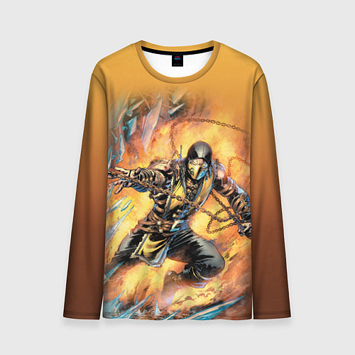Мужской лонгслив Scorpion - Mortal Kombat / 3D-принт – фото 1
