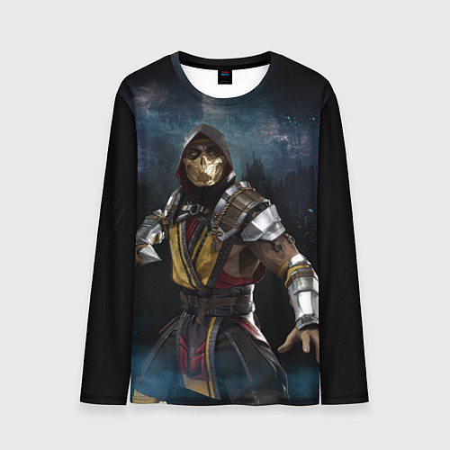 Мужской лонгслив Mortal Kombat - Скорпион / 3D-принт – фото 1