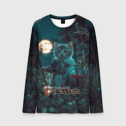 Лонгслив мужской Stronghold Crusader котенок рыцарь, цвет: 3D-принт