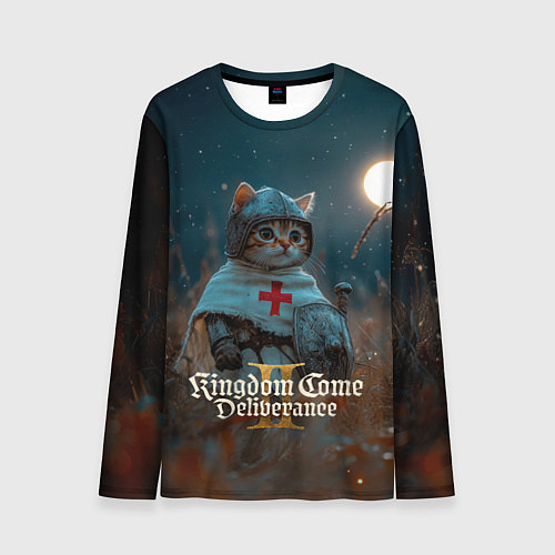 Мужской лонгслив Kingdom Come Deliverance 2 рыцарь котенок / 3D-принт – фото 1