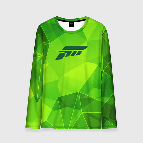 Мужской лонгслив Forza Horizon green poly / 3D-принт – фото 1