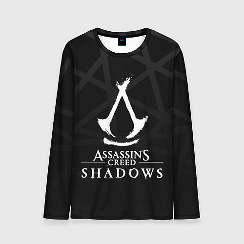 Мужской лонгслив Assassins creed shadows - монохромный / 3D-принт – фото 1