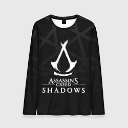 Мужской лонгслив Assassins creed shadows - монохромный