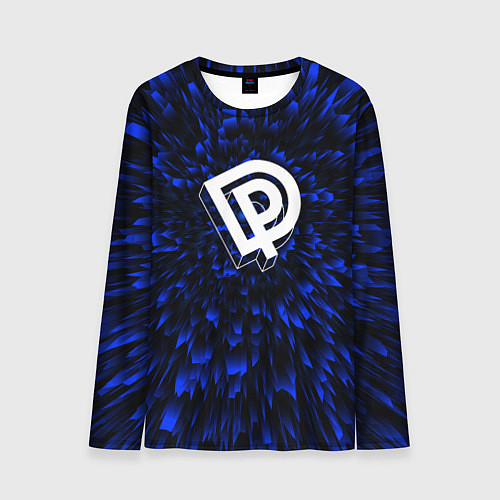 Мужской лонгслив Deep Purple blue energy / 3D-принт – фото 1