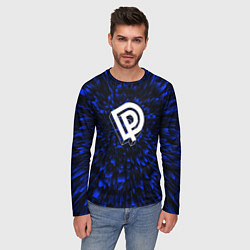 Лонгслив мужской Deep Purple blue energy, цвет: 3D-принт — фото 2