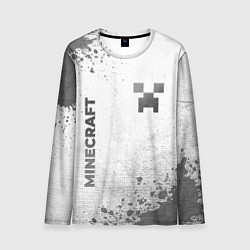Лонгслив мужской Minecraft - white gradient вертикально, цвет: 3D-принт