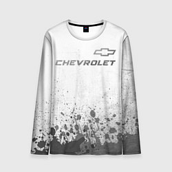 Мужской лонгслив Chevrolet - white gradient посередине