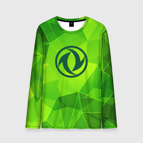 Мужской лонгслив Dongfeng green poly / 3D-принт – фото 1
