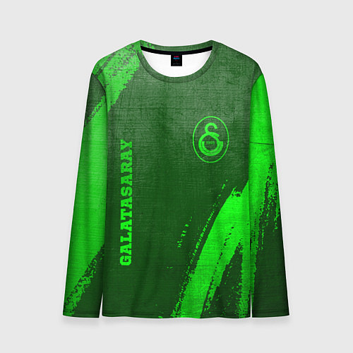 Мужской лонгслив Galatasaray - green gradient вертикально / 3D-принт – фото 1