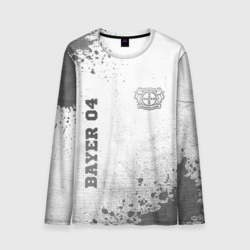 Мужской лонгслив Bayer 04 - white gradient вертикально / 3D-принт – фото 1