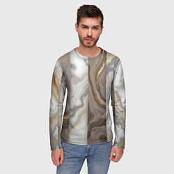 Лонгслив мужской Дерево и мрамор, цвет: 3D-принт — фото 2