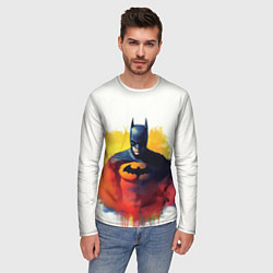 Лонгслив мужской Бэтмен в краске, цвет: 3D-принт — фото 2