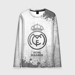 Лонгслив мужской Real Madrid - white gradient, цвет: 3D-принт