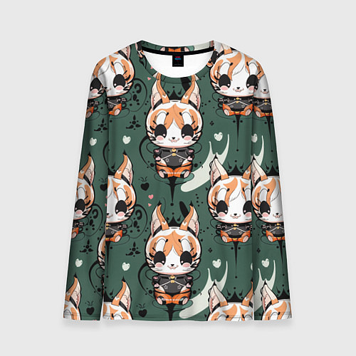 Мужской лонгслив Анимешный лис фенек / 3D-принт – фото 1